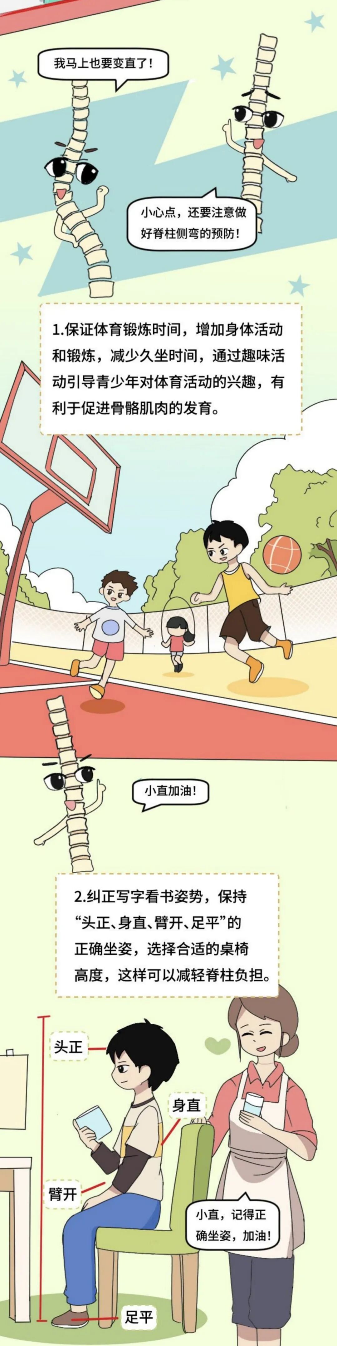 图文组一等奖《挺起脊梁的小朋友：小直的健康“脊”密》