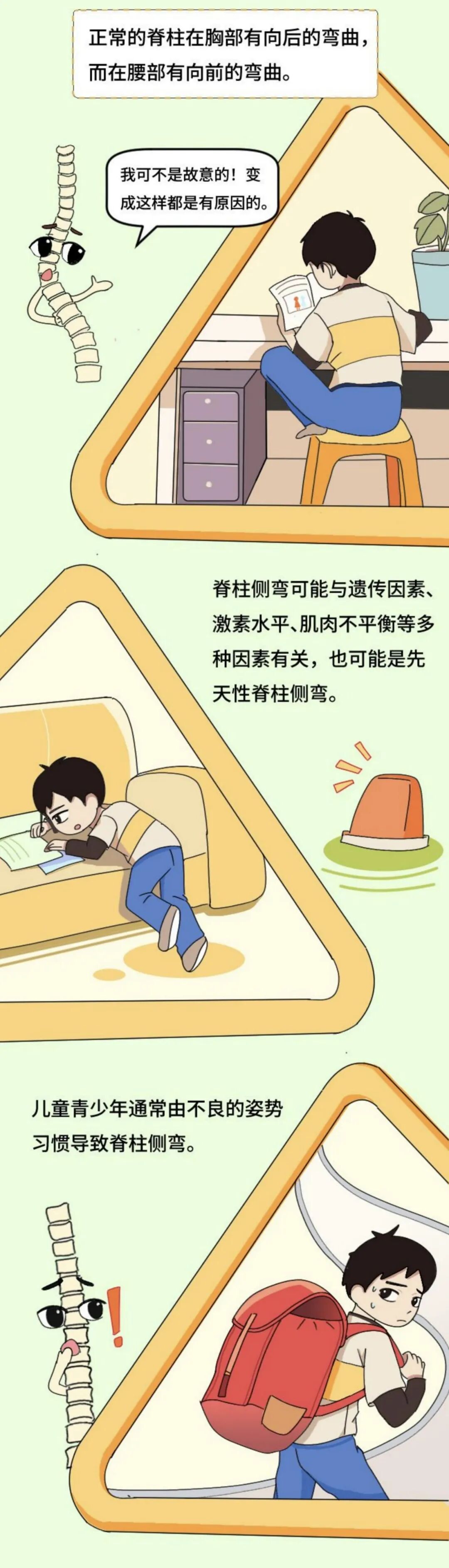 图文组一等奖《挺起脊梁的小朋友：小直的健康“脊”密》