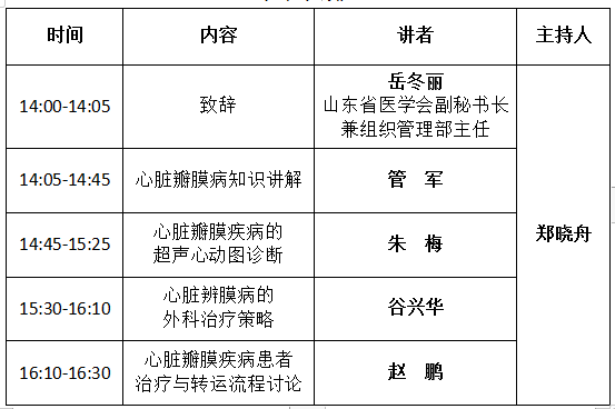 【预告】省医学会“心脏瓣膜疾病规范化诊疗线上培训”活动预告